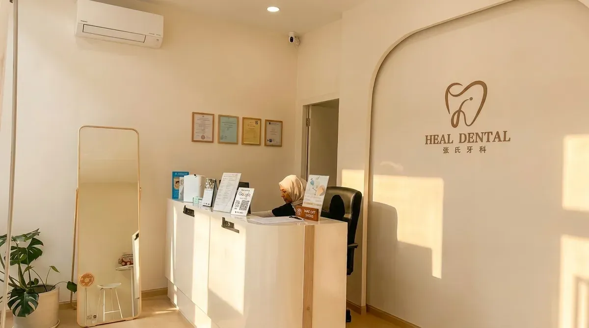 Reception area at Heal Dental Clinic Bukit Jalil