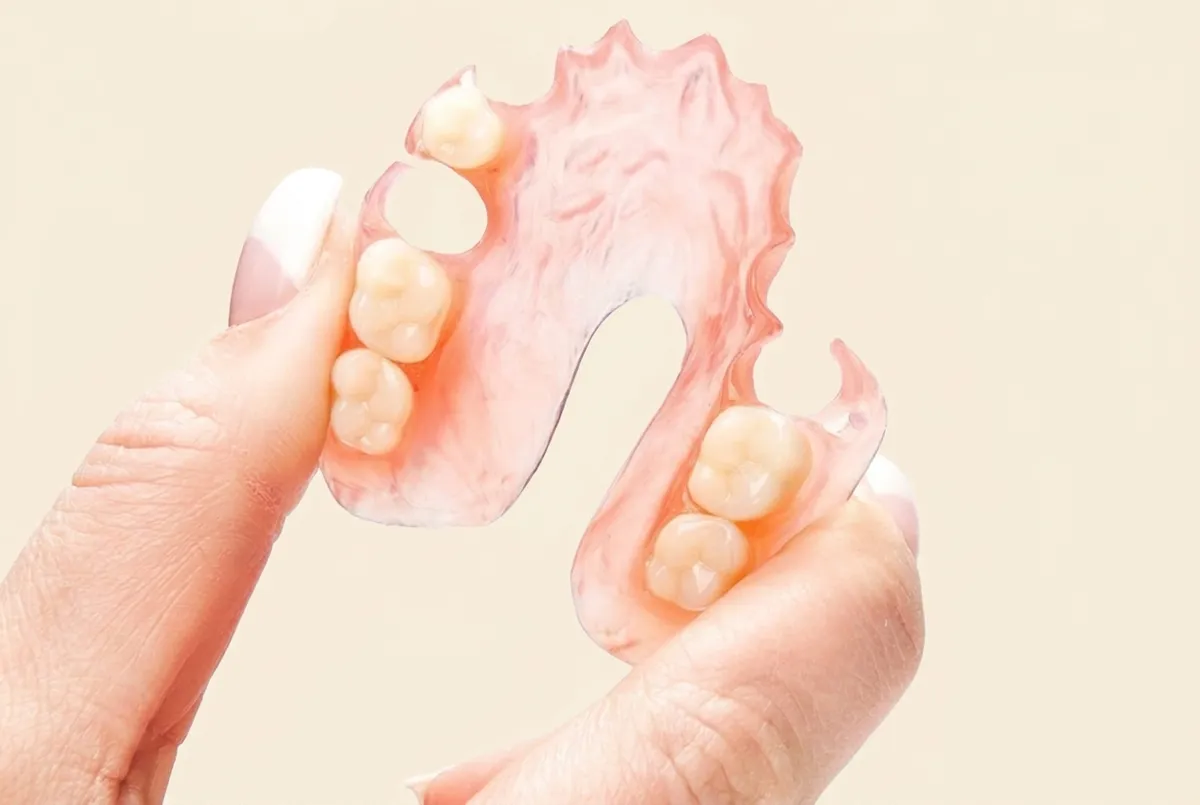 Flexible nylon-based partial denture with no metal clasps